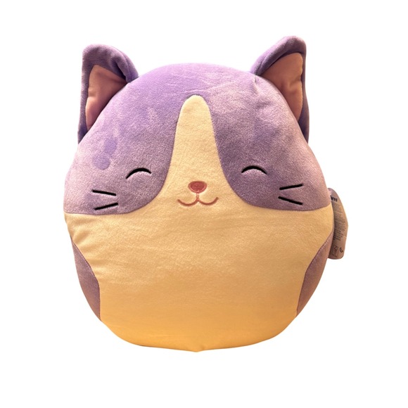 Squishmallows Tzeitel Cat Plush Purple Cream Stuffed Animal Pillow Pal - Picture 1 of 7
